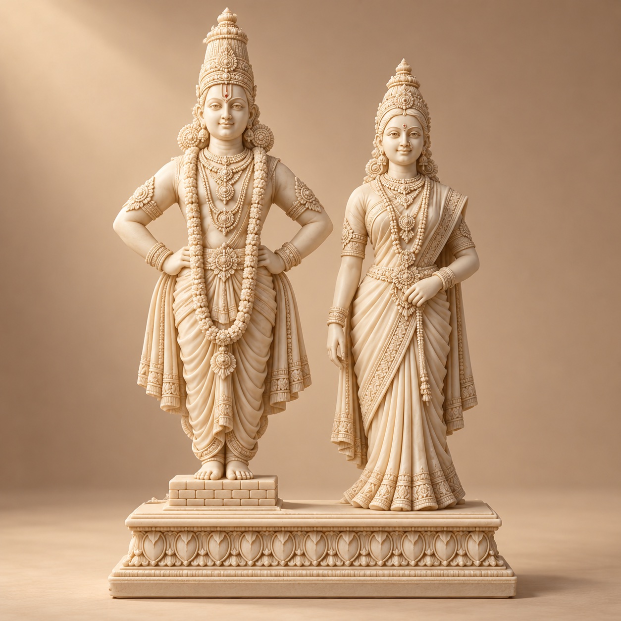 Vitthal–Rukmini pair 3D concept